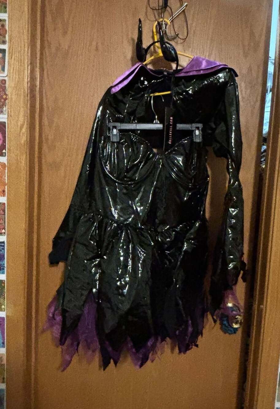 Trickz N Treatz Maleficent Costume Size 2X Black Purple